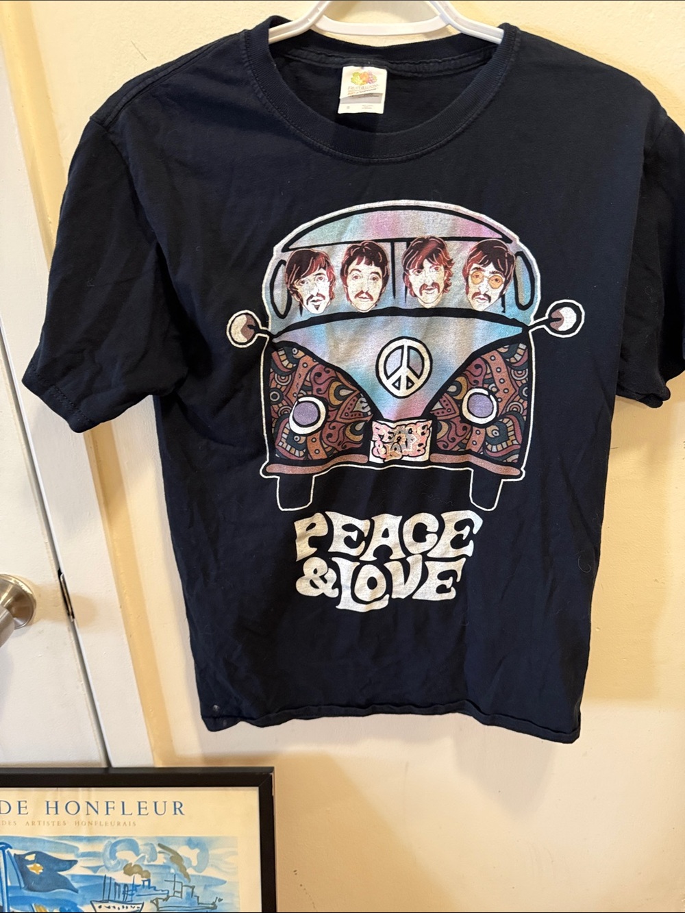 Fruit of the Loom Black Kids Peace & Love Graphic Tee